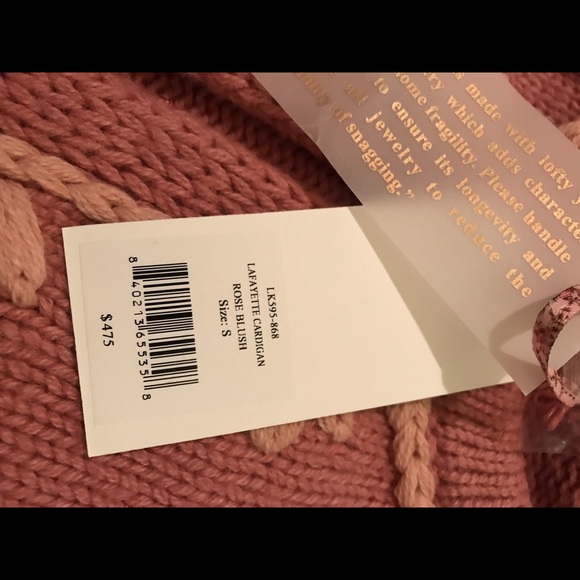 Gorgeous LoveShackFancy cardigan knit sweater with embroidery! Barbie trend 💗 - Picture 14 of 14